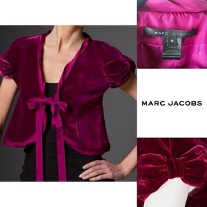 Marc Jacobs Velvet Wine Bolero Jacket Rare Archive Y2K Romantic Glam Era Size 6